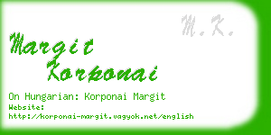 margit korponai business card